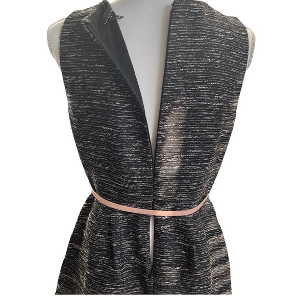 The Limited Tweed Bow Belted Fit and Flare Dress | Size 6 - Picture 10 of 11